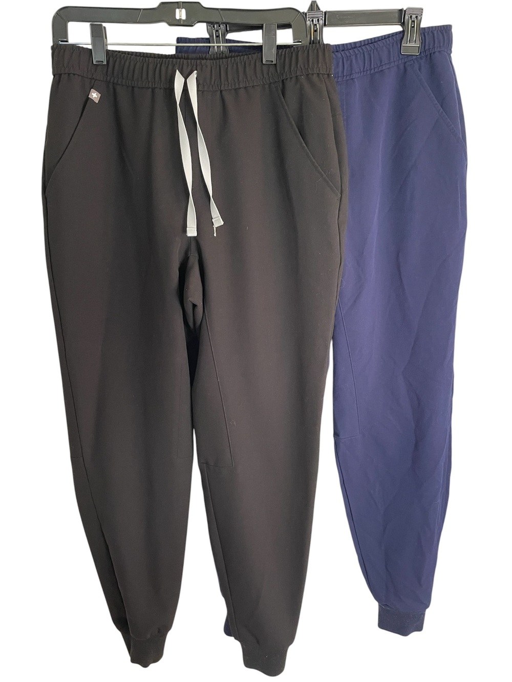 Figs Scrubs Jogger Pants 2 Pair in Black and Navy Technical Collection Size M